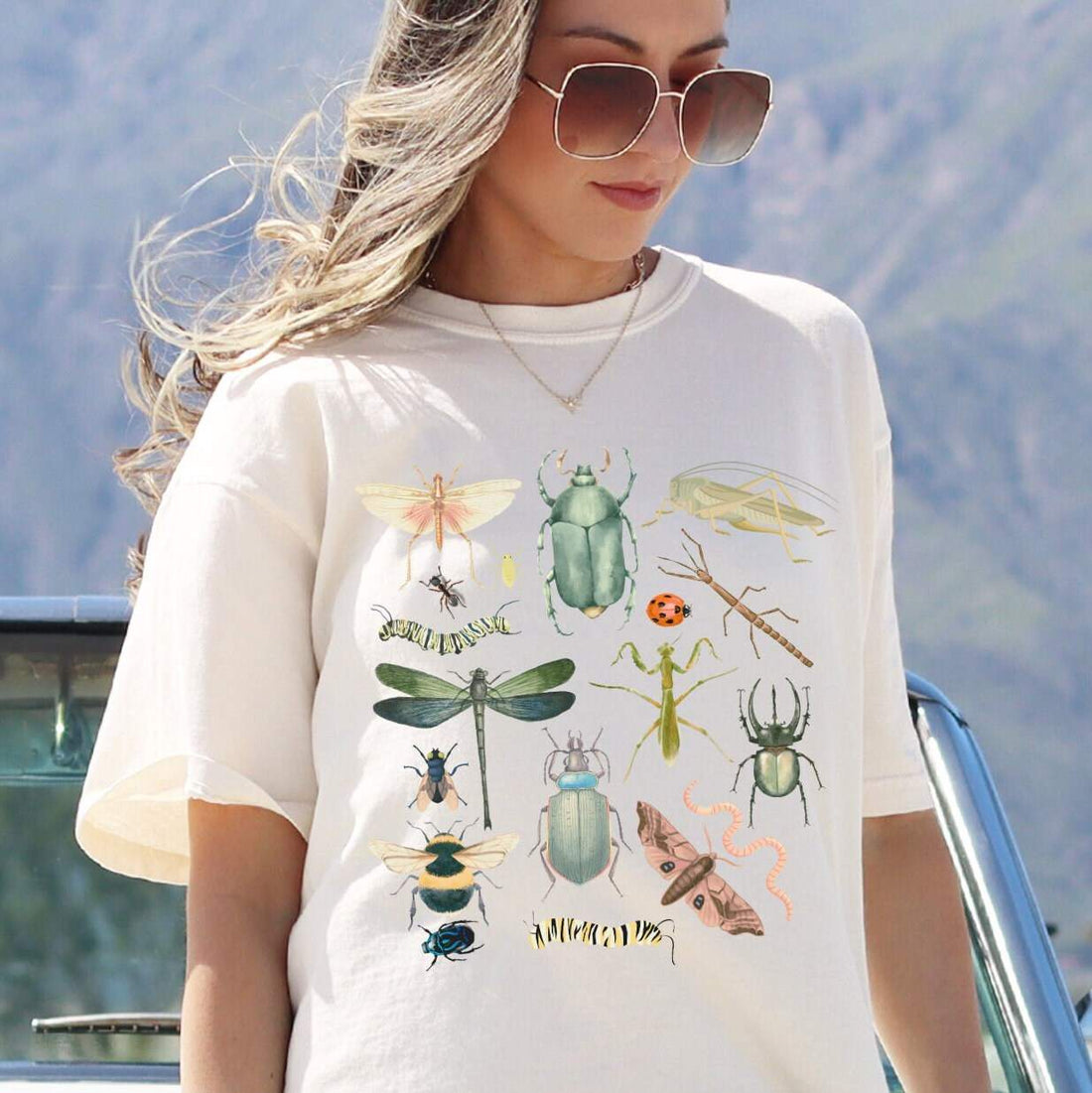 VINTAGE COTTAGECORE INSECT SHIRT TEE NATURE