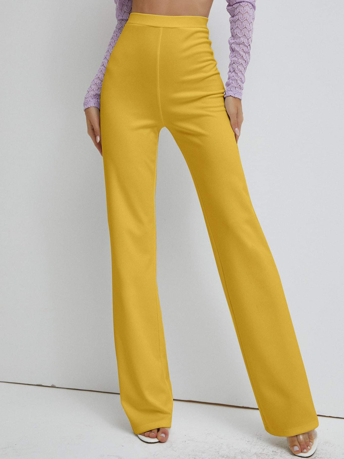 SBETRO HIGH WAIST STRAIGHT LEG PANTS