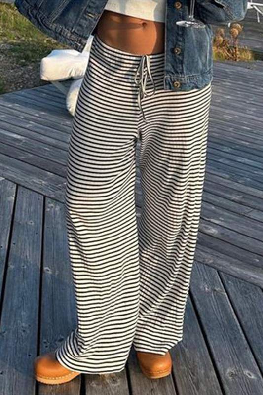 STRIPE CASUAL LONG PANTS