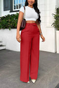 HIGHT WAIST STRAIGHT LEG LONG PANTS