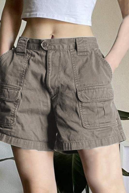 CARGO DENIM SHORTS