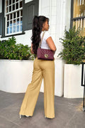 HIGHT WAIST STRAIGHT LEG LONG PANTS