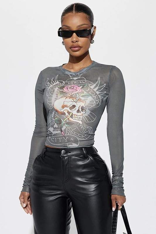 GRAPHIC MESH SHIRT