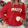 SWEATER WOMEN S CHRISTMAS ROUND NECK LONG SLEEVE PULLOVER SWEATER WOMEN