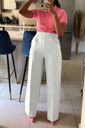 HIGHT WAIST STRAIGHT LEG LONG PANTS